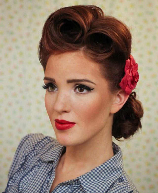 vintage hairstyles for cute girl