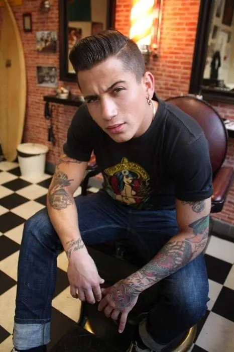 modern rockabilly haircut for young boy