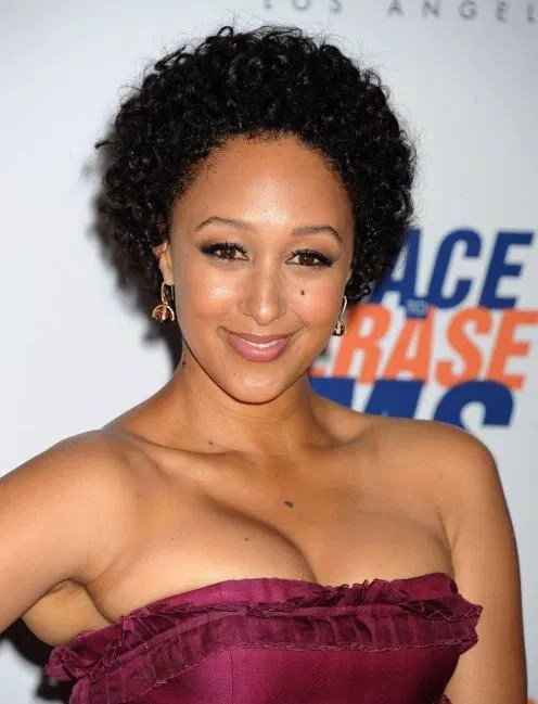 cute women Afro with a Large Forehead