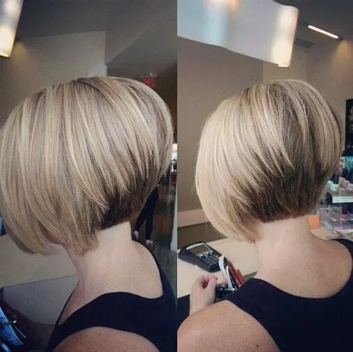 Short stacked bob hairstyles for women 18-min