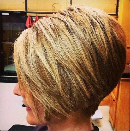 Short stacked bob hairstyles for women 3-min