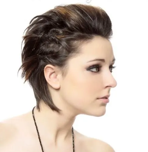 wedding hairstyles for short hair with Fohawk