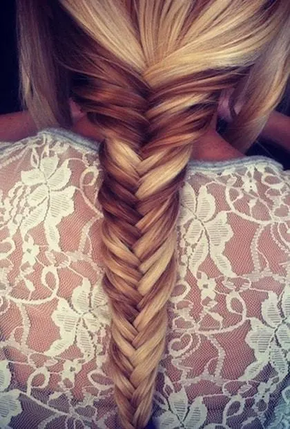 Colorful fishtail braid hairstyles for girls