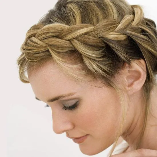 french braid haircut with Loose Crown style
