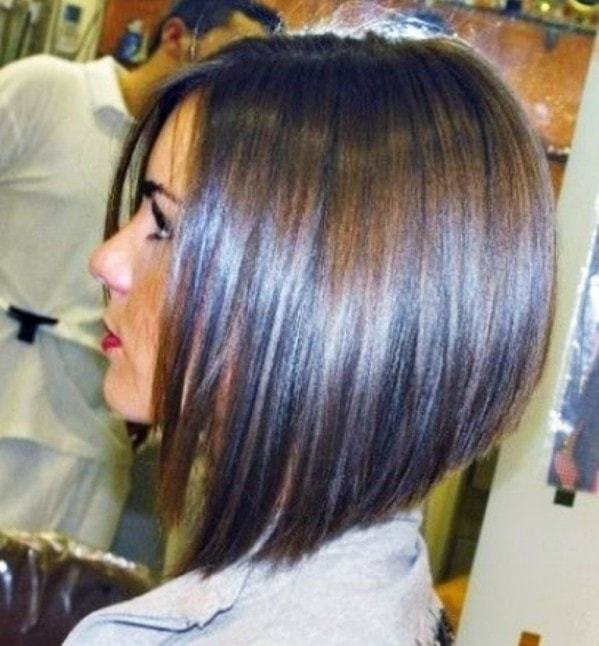 angled bob haircut medium length