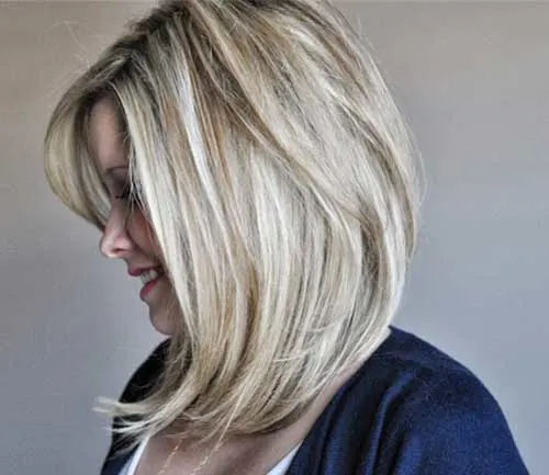 long angled bob hairstyle for women