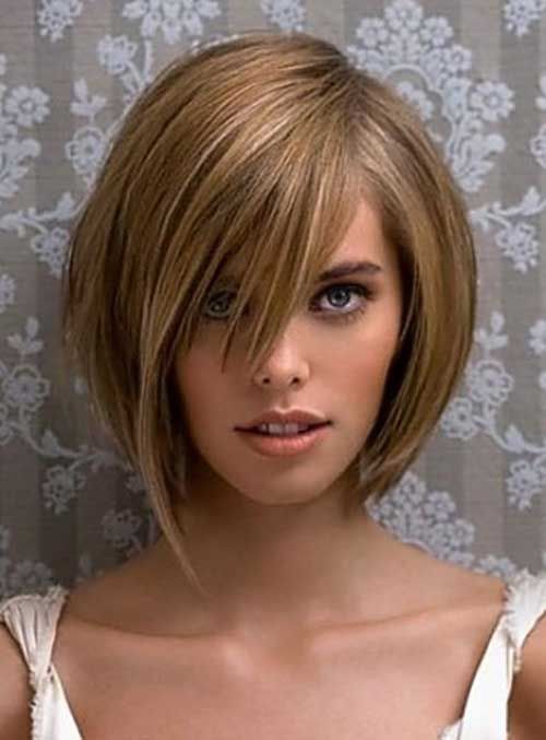 asymmetrical bob hairstyle for nice women