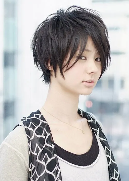 very short hairstyles for round faces asian