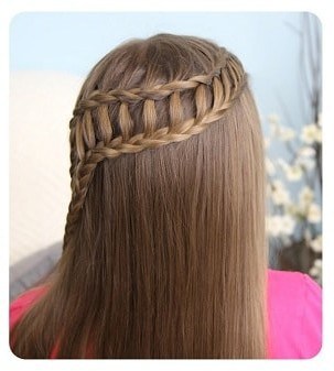 waterfall braid hairstyles for cute girl