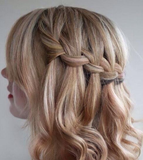 waterfall braid hairstyles 3-min