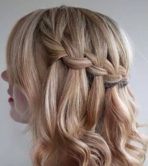 waterfall braid hairstyles 3-min
