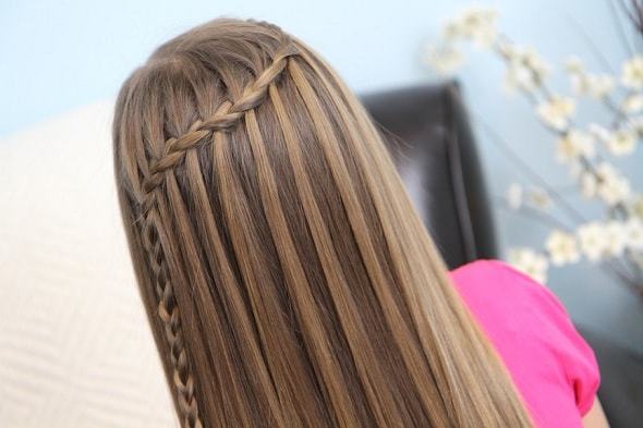 waterfall braid hairstyles