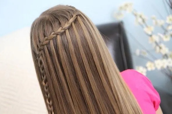 waterfall braid hairstyles