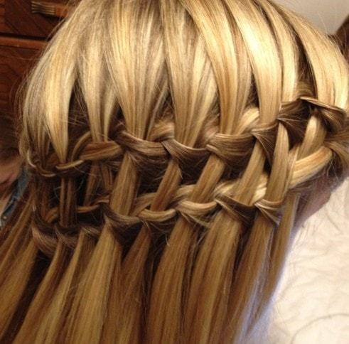 waterfall braid hairstyles 9-min