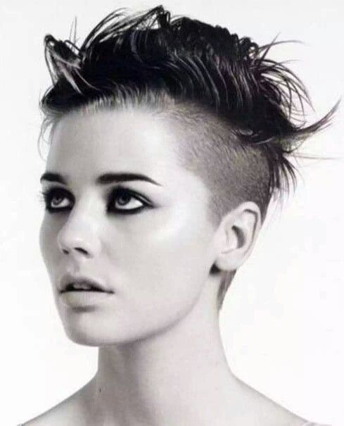 short hair Greaser undercut hairstyle for women