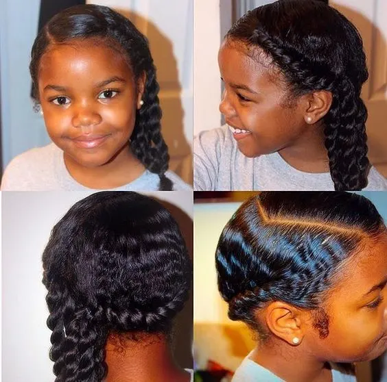 long black hair for little girl