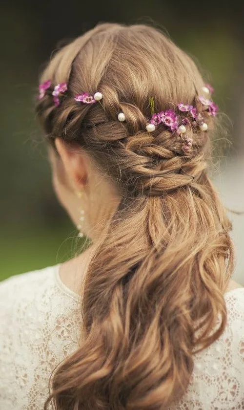 wedding hairstyle for half up half down