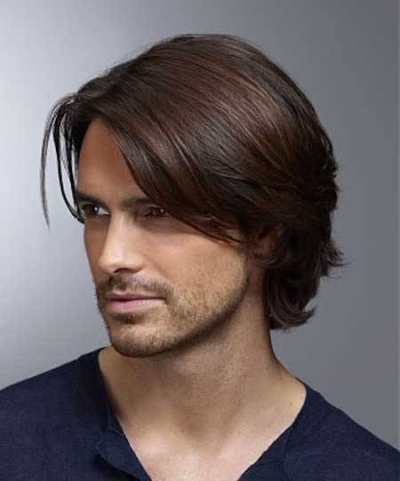 medium length bangs for men