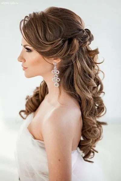 Top 48 image half up half down wedding hair front view  Thptnganamsteduvn