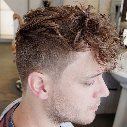 Messy curls for men