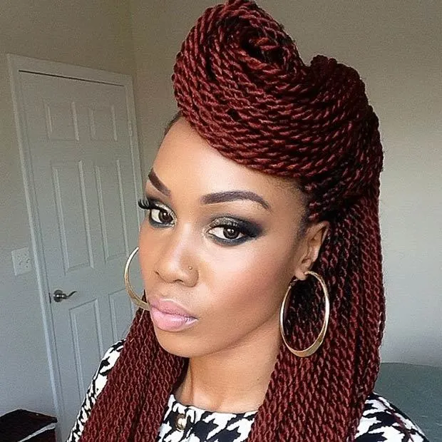 Senegalese twists Burgundy beauty hair for women 