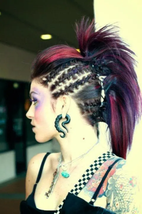 Cornrow mohawk with Gothic Hairstyles