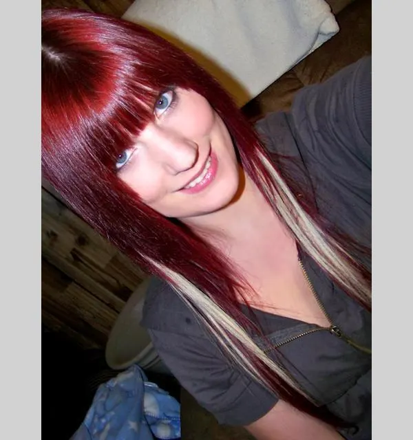 red and blonde highlights