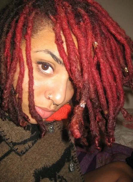 Dyed dreadlocks hairstyle for girl 