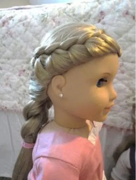  Braid experiment hairstyle for American Girl Doll
