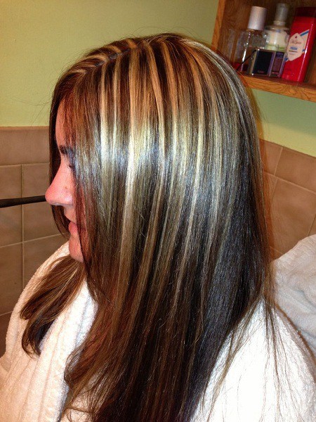 blonde hair with highlights