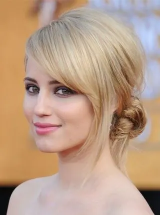 women Low bun hairdos for short hair