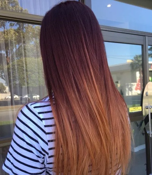 Cherry and light auburn for cute girl