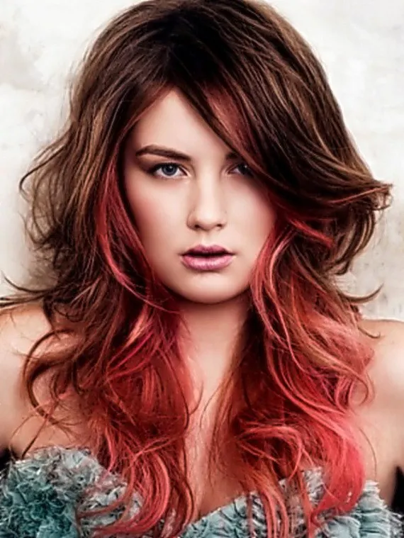 Top 100 image red streaks in hair 