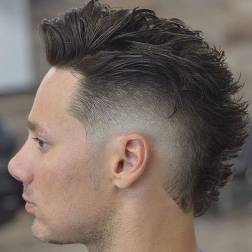  Long fade faux hawk haircut