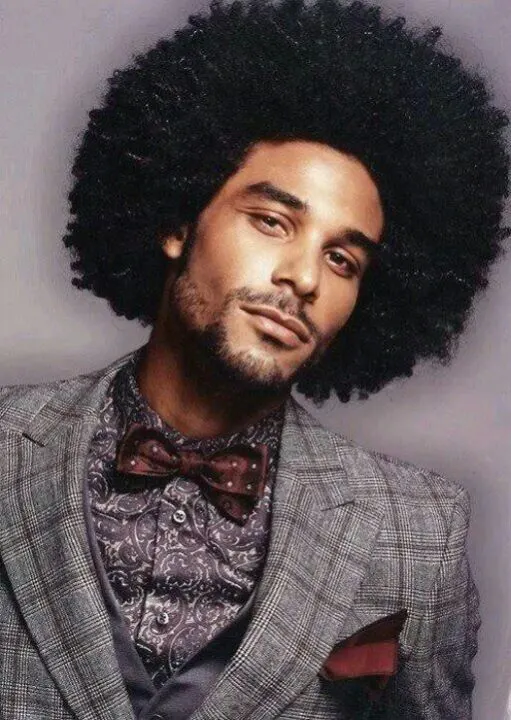 Rounded black men hairstyle
