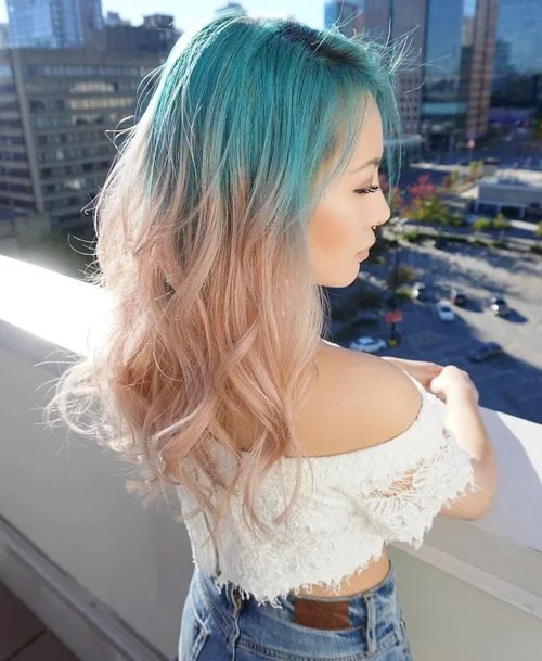 crazy colors ombre hair