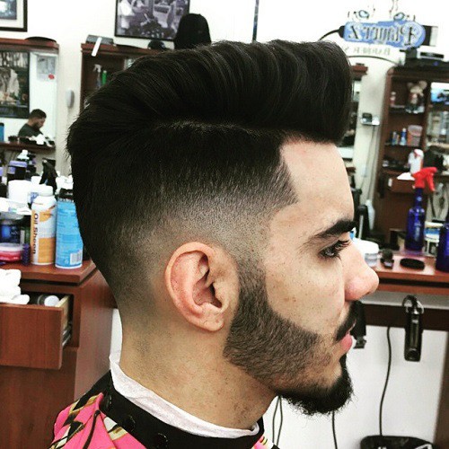 Medium taper fade with Sides Shaved style for men 