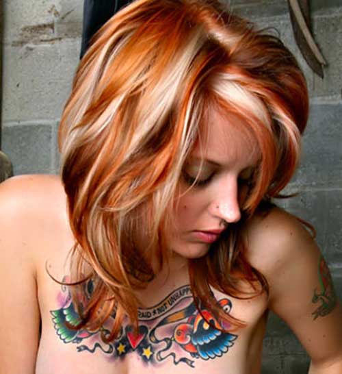 red hair with blonde highlights you should like