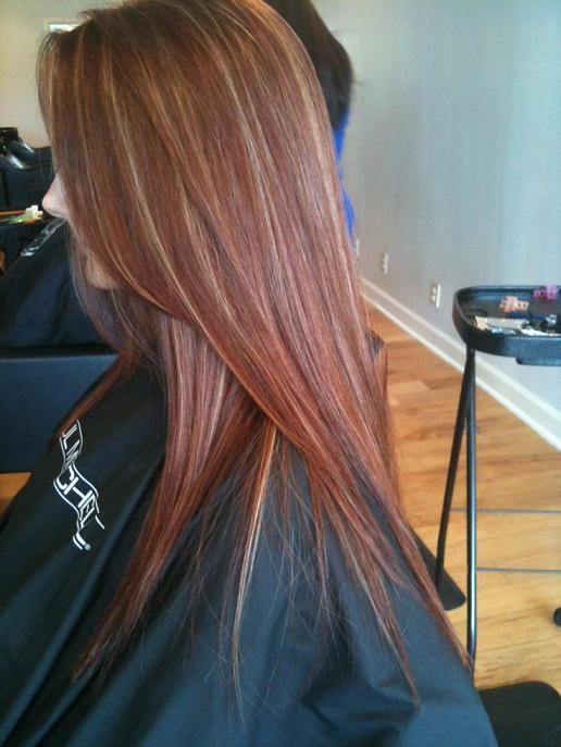 Blonde and brown highlights for cute girls