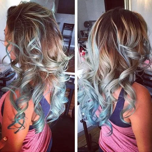 Crazy colors blonde cut for girl 
