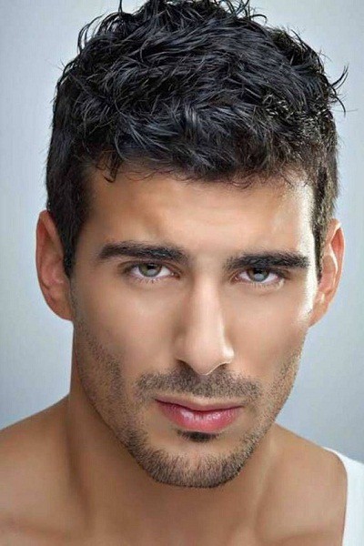 short creative curly hairstyle for men