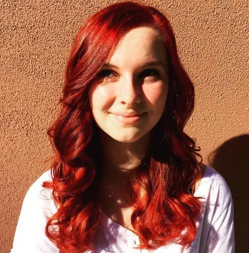 brite red hair color for young girl