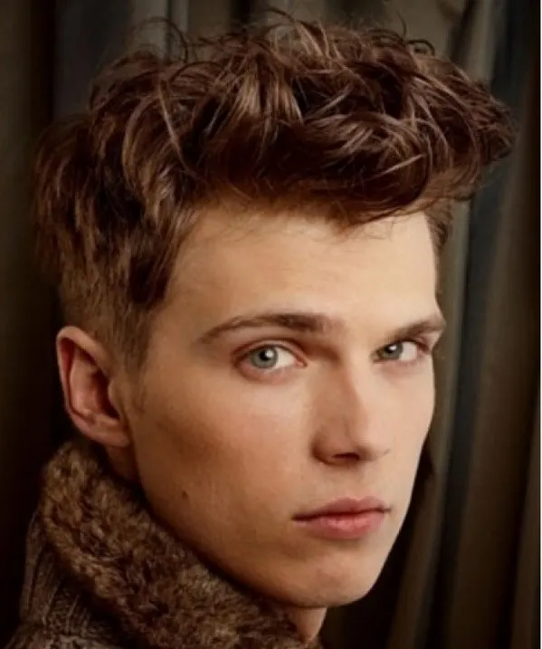 brown short hairstyle for men 