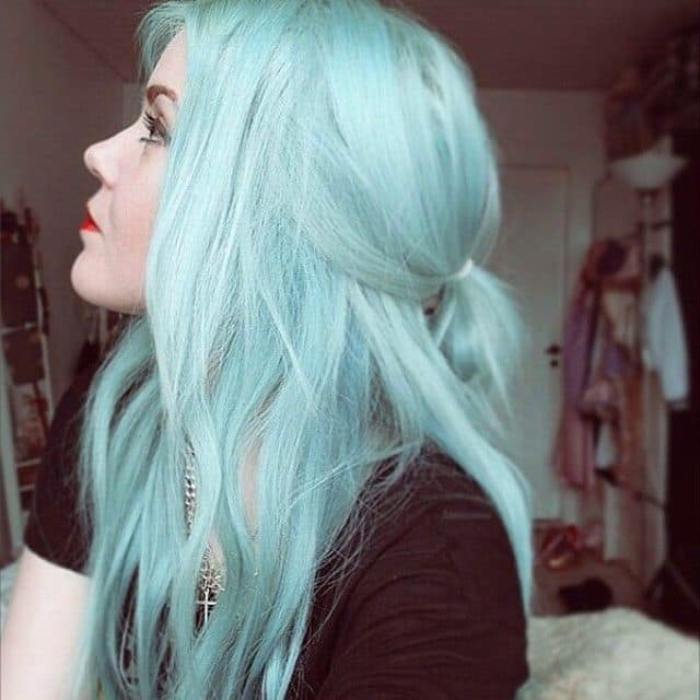 Pastel Teal Hair Color for girl