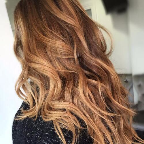 Caramel Unique Hair Color Idea