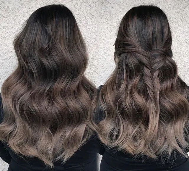 ombre with Ash Brown Hair Color