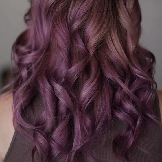 Pastel Plum hair color idea for girl