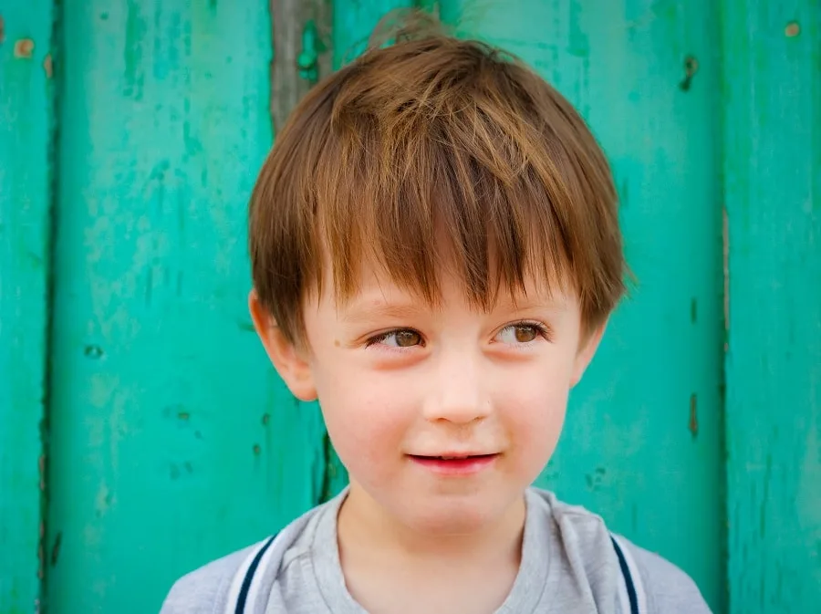 3 year old boy with bangs hairstyle