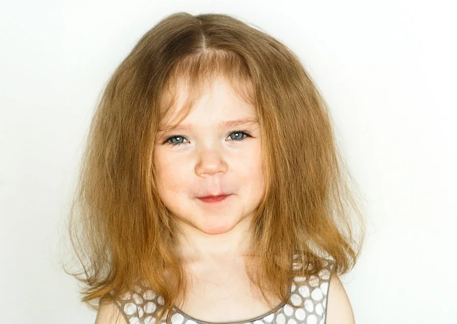 3 year old girl with brown hair