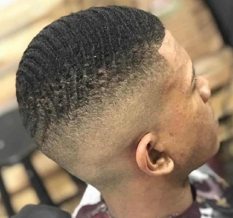 360 waves with fade for men